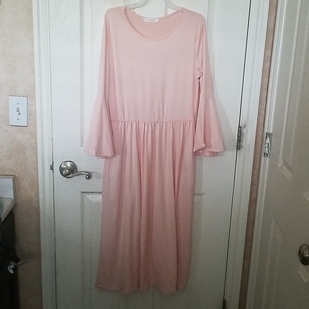 Reborn j small pink midi dress